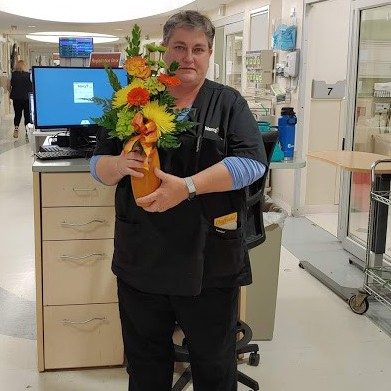Dana Smith, emergency department, was honored with a Daffodil Award for the compassionate care she provides at Mercy Hospital South.