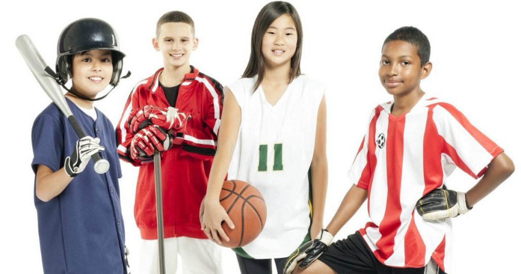 kids in sports uniforms